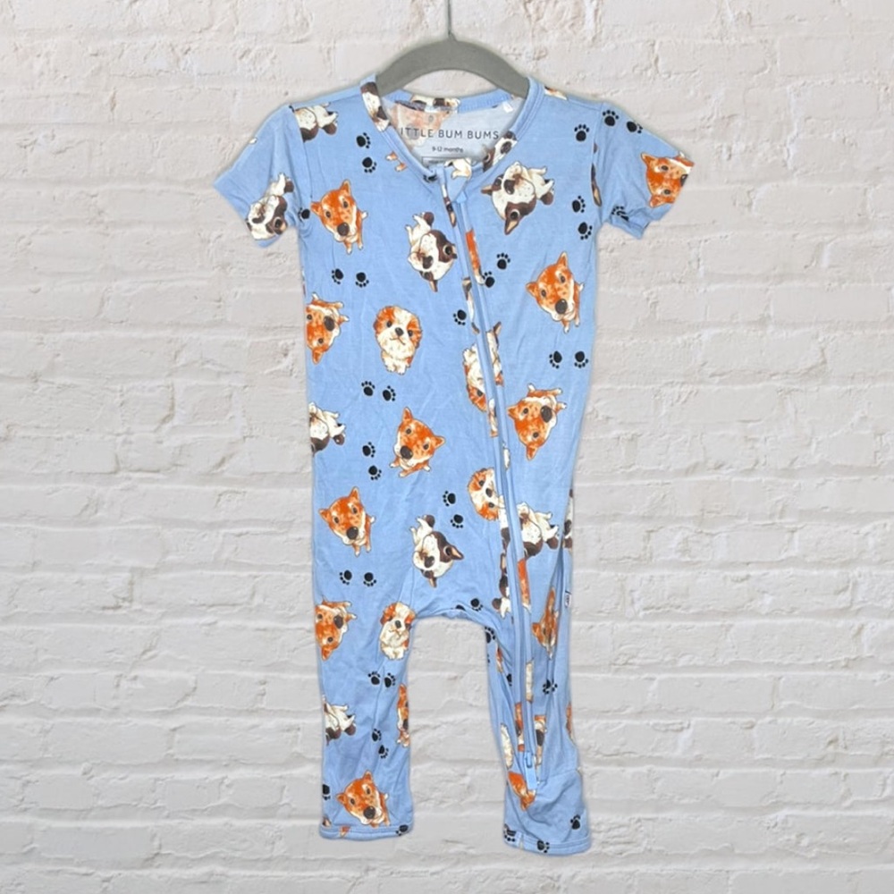 Little Bum Bums Bamboo Dog Print Romper